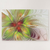 Soft and tenderderness Fraktal Fantasy Blume Puzzle (Horizontal)