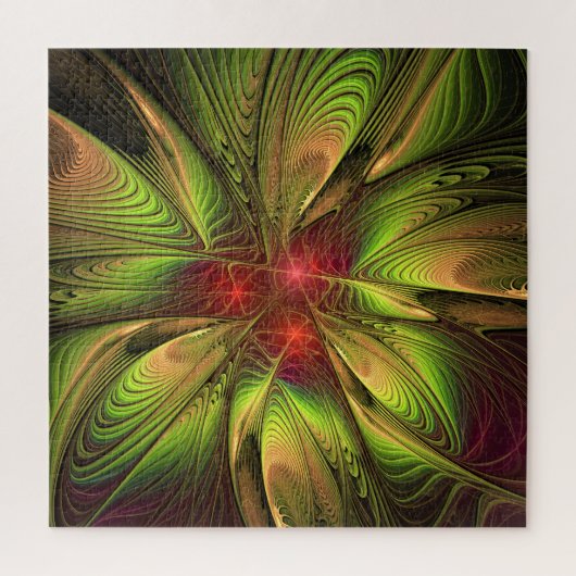 Soft and tenderderness Fraktal Fantasy Blume Puzzle (Vertikal)