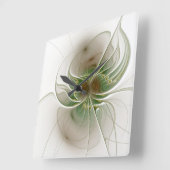 Soft and tenderderness Fraktal Fantasy Blume Quadratische Wanduhr (Winkel)