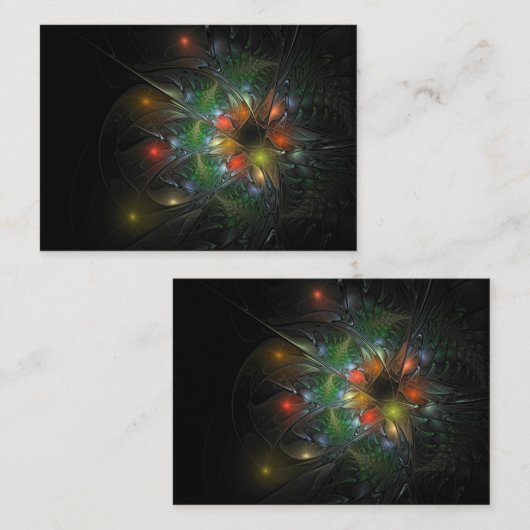 Soft and tenderderness Fraktal Fantasy Blume Rabattkarte (Vorne/Hinten)