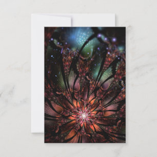 Soft and tenderderness Fraktal Fantasy Blume RSVP Karte
