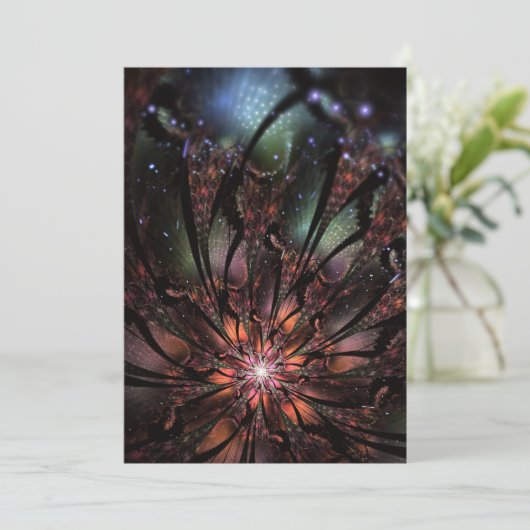 Soft and tenderderness Fraktal Fantasy Blume Save The Date (Stehend Vorderseite)