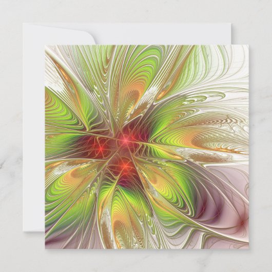 Soft and tenderderness Fraktal Fantasy Blume Save The Date (Vorderseite)