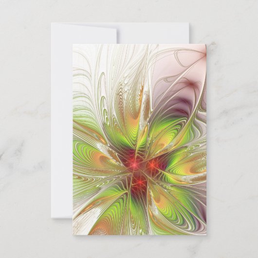 Soft and tenderderness Fraktal Fantasy Blume Save The Date (Vorderseite)