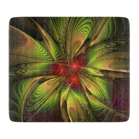 Soft and tenderderness Fraktal Fantasy Blume Schneidebrett (Vorderseite)