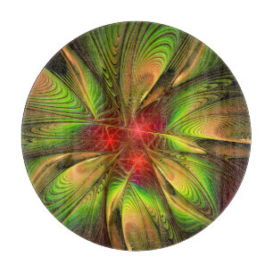 Soft and tenderderness Fraktal Fantasy Blume Schneidebrett