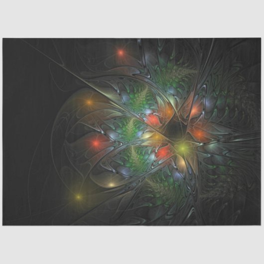 Soft and tenderderness Fraktal Fantasy Blume Seidenpapier (Vorderseite)