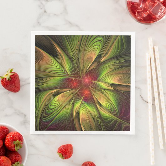 Soft and tenderderness Fraktal Fantasy Blume Serviette (Beispiel)