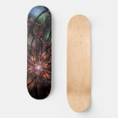 Soft and tenderderness Fraktal Fantasy Blume Skateboard (Vorderseite)