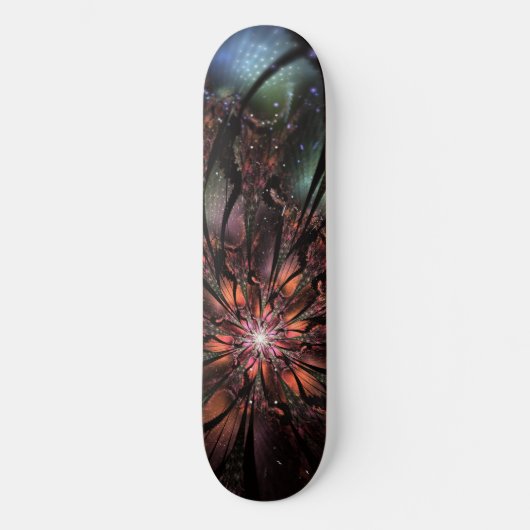 Soft and tenderderness Fraktal Fantasy Blume Skateboard (Vorderseite)