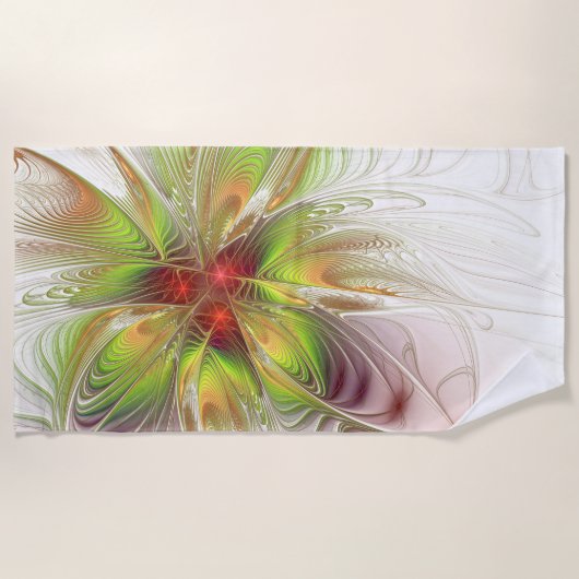 Soft and tenderderness Fraktal Fantasy Blume Strandtuch (Vorderseite)
