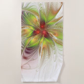 Soft and tenderderness Fraktal Fantasy Blume Strandtuch (Vorderseite)