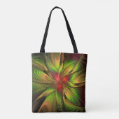 Soft and tenderderness Fraktal Fantasy Blume Tasche (Rückseite)