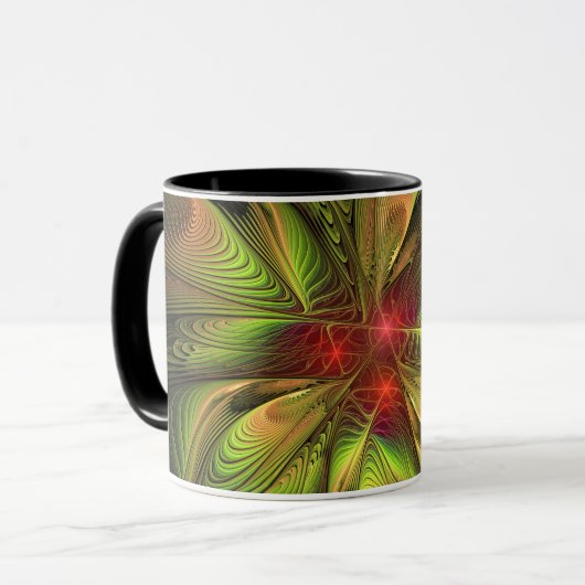 Soft and tenderderness Fraktal Fantasy Blume Tasse (Vorderseite Links)