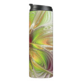 Soft and tenderderness Fraktal Fantasy Blume Thermosbecher (Nach rechts gedreht)