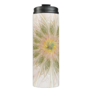 Soft and tenderderness Fraktal Fantasy Blume Thermosbecher
