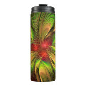 Soft and tenderderness Fraktal Fantasy Blume Thermosbecher (Vorderseite)