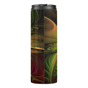 Soft and tenderderness Fraktal Fantasy Blume Thermosbecher