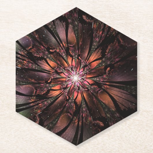 Soft and tenderderness Fraktal Fantasy Blume Untersetzer (Vorderseite)