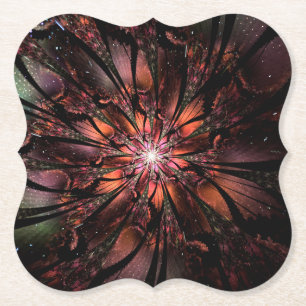 Soft and tenderderness Fraktal Fantasy Blume Untersetzer