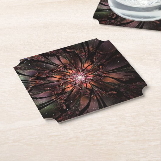 Soft and tenderderness Fraktal Fantasy Blume Untersetzer (angewinkelt)