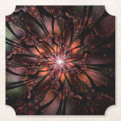 Soft and tenderderness Fraktal Fantasy Blume Untersetzer (Vorderseite)