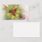 Soft and tenderderness Fraktal Fantasy Blume Visitenkarte (Vorne/Hinten)