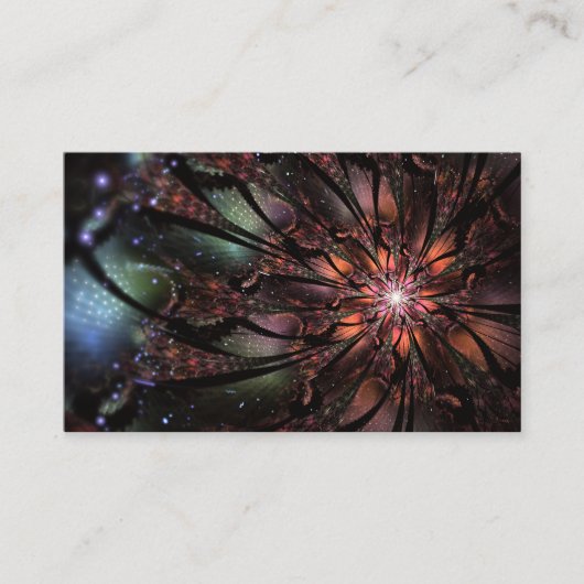 Soft and tenderderness Fraktal Fantasy Blume Visitenkarte (Vorderseite)