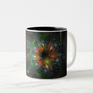 Soft and tenderderness Fraktal Fantasy Blume Zweifarbige Tasse