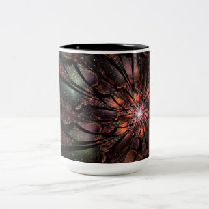 Soft and tenderderness Fraktal Fantasy Blume Zweifarbige Tasse