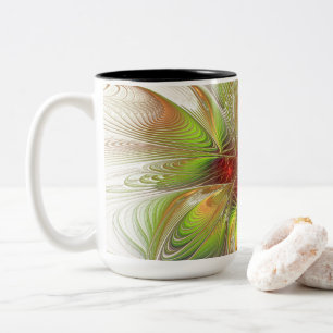 Soft and tenderderness Fraktal Fantasy Blume Zweifarbige Tasse