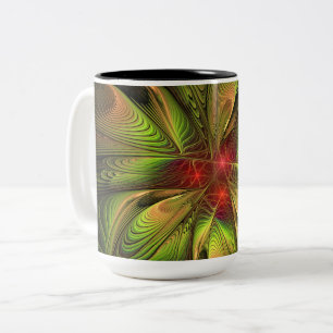 Soft and tenderderness Fraktal Fantasy Blume Zweifarbige Tasse