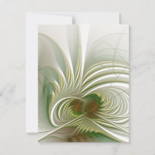 Soft and tenderness fractal fantasy flower mitteilungskarte