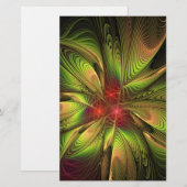 Soft and tenderness fractal fantasy flowers briefpapier (Vorne/Hinten)