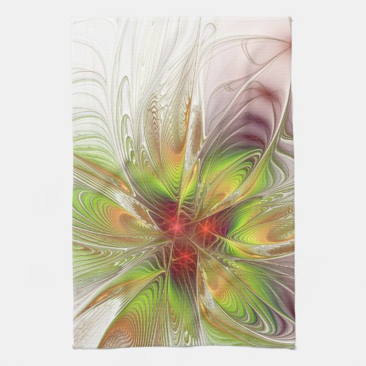 Soft and tenderness fractal fantasy flowers geschirrtuch (Vertikal)