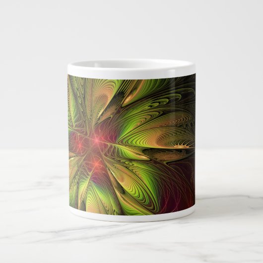 Soft and tenderness fractal fantasy flowers Jumbo-Tasse (Vorderseite)