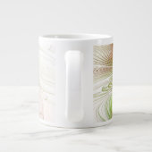 Soft and tenderness fractal fantasy flowers Jumbo-Tasse (Rückseite)