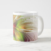 Soft and tenderness fractal fantasy flowers  Jumbo-Tasse (Vorderseite Rechts)