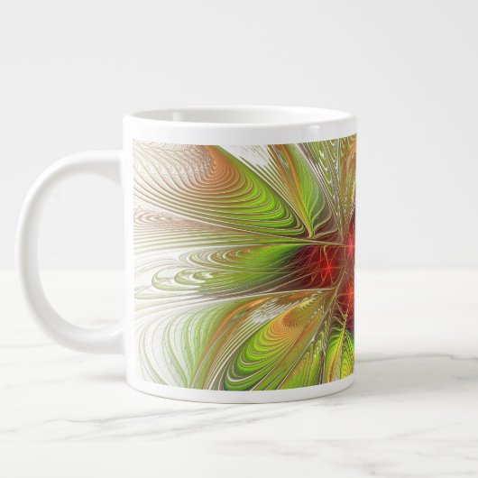Soft and tenderness fractal fantasy flowers  Jumbo-Tasse (Links)