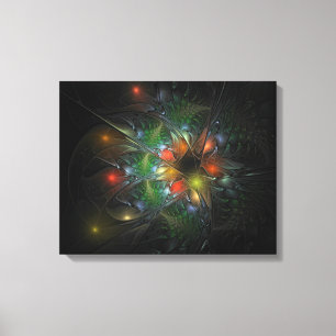 Soft and tenderness fractal fantasy flowers leinwanddruck