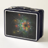 Soft and tenderness fractal fantasy flowers metall brotdose (Rückseite)