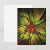 Soft and tenderness fractal fantasy flowers mitteilungskarte (Vorne/Hinten)