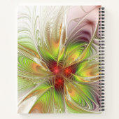 Soft and tenderness fractal fantasy flowers notizblock (Rückseite)