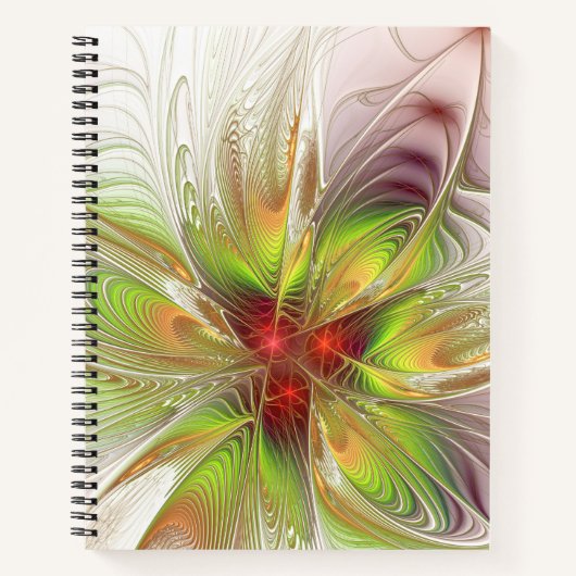 Soft and tenderness fractal fantasy flowers notizblock (Vorderseite)
