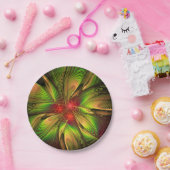 Soft and tenderness fractal fantasy flowers  pappteller (Party)