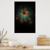 Soft and tenderness fractal fantasy flowers poster (Küche)