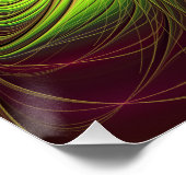 Soft and tenderness fractal fantasy flowers poster (Ecke)