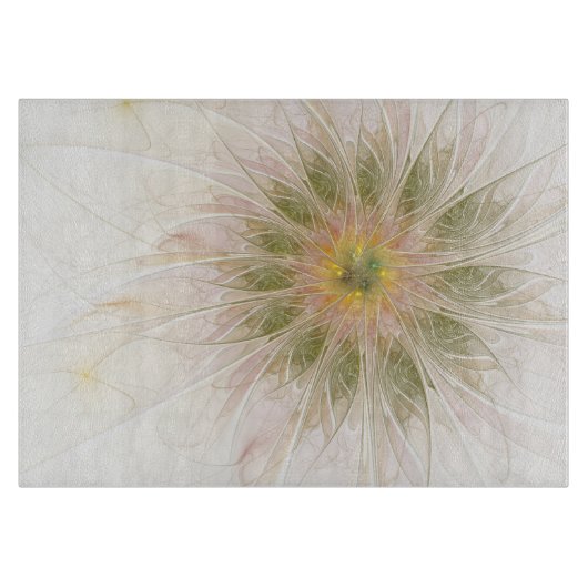 Soft and tenderness fractal fantasy flowers schneidebrett (Vorderseite)