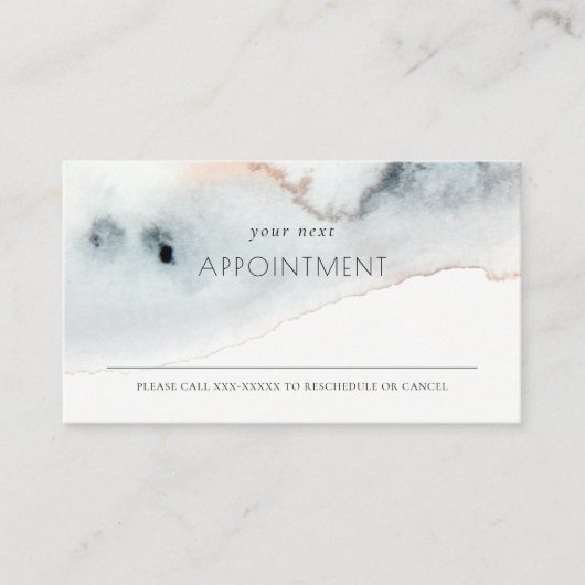 Soft Aqua Blue Gold Aqua Beach Lounge Visitenkarte (Vorderseite)