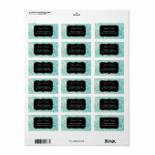 Soft Aqua Bokeh Glitzer Glitzern Adressaufkleber (Vorne)